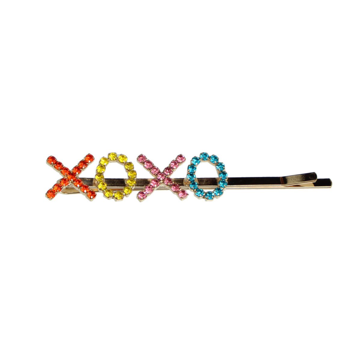 Gold Multi XOXO Bobby Pin