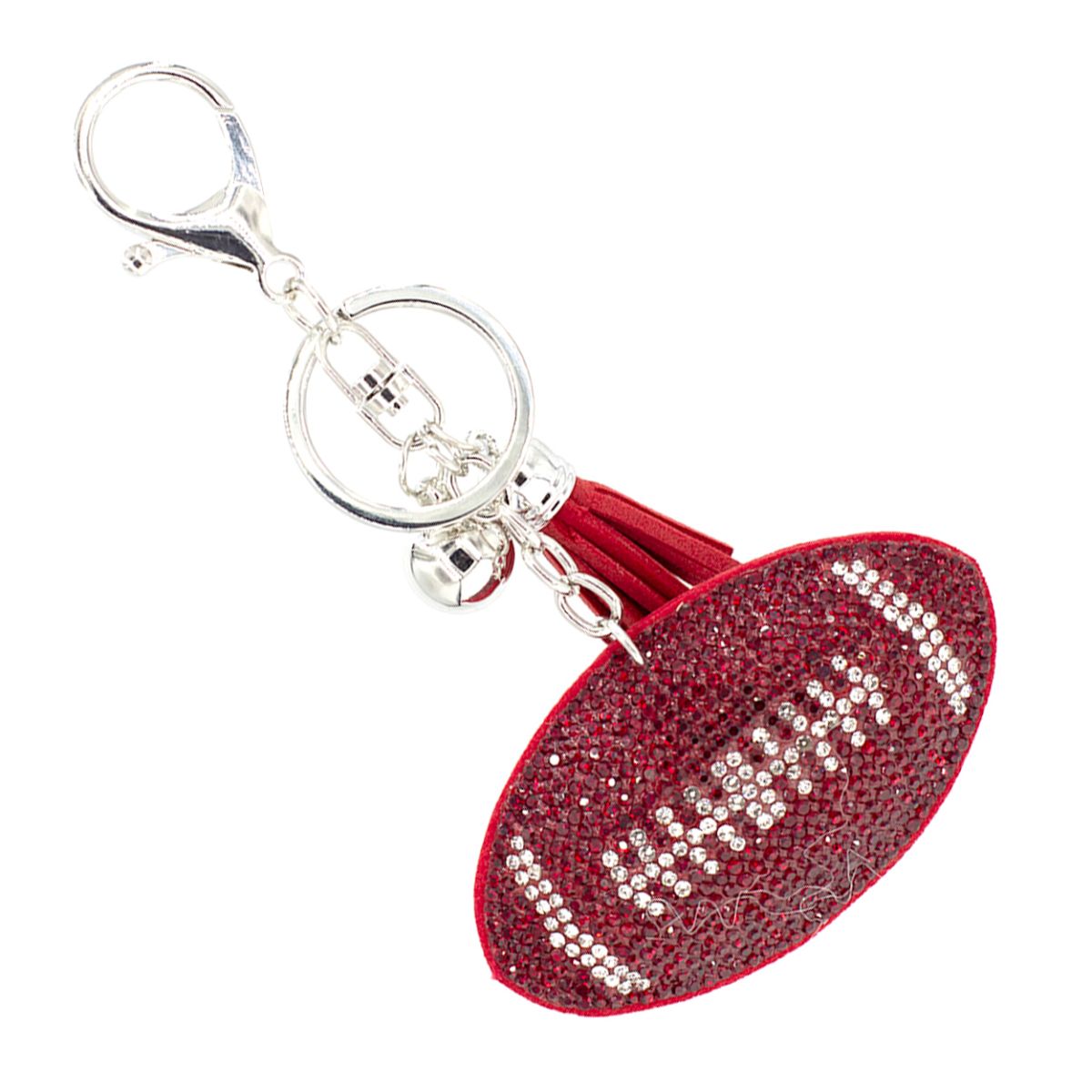 Red Football Keychain Bag Charm