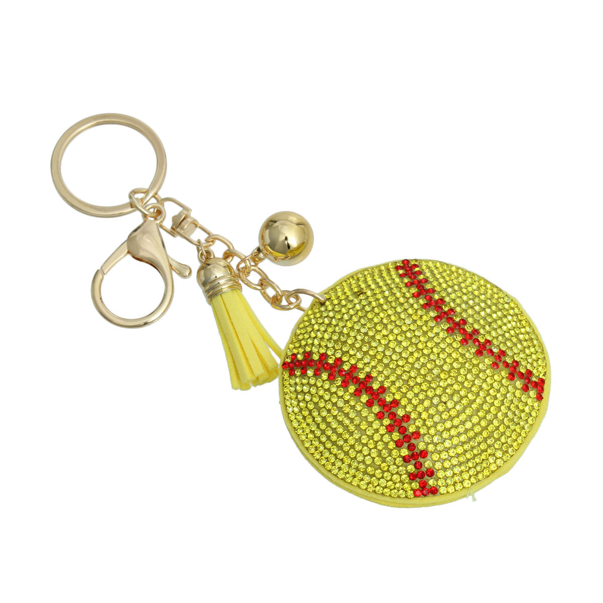 Softball Keychain Bag Charm