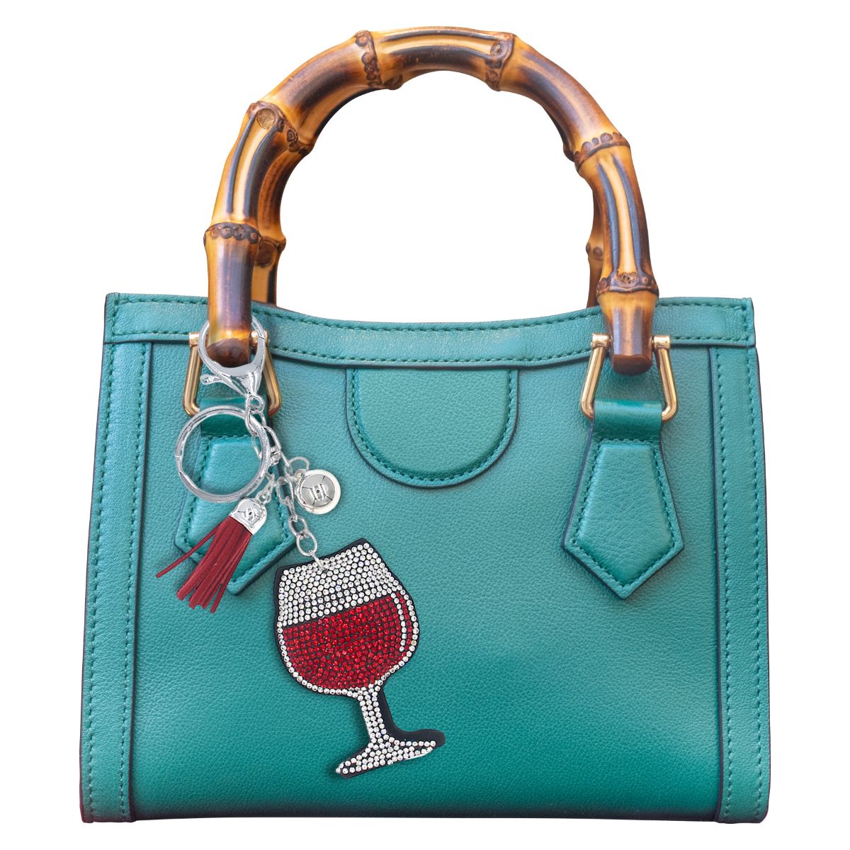 Red Wine Keychain Bag Charm