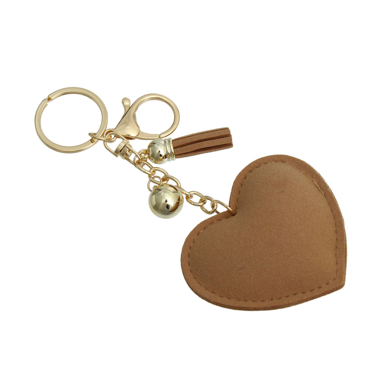 Leopard Heart Keychain Bag Charm