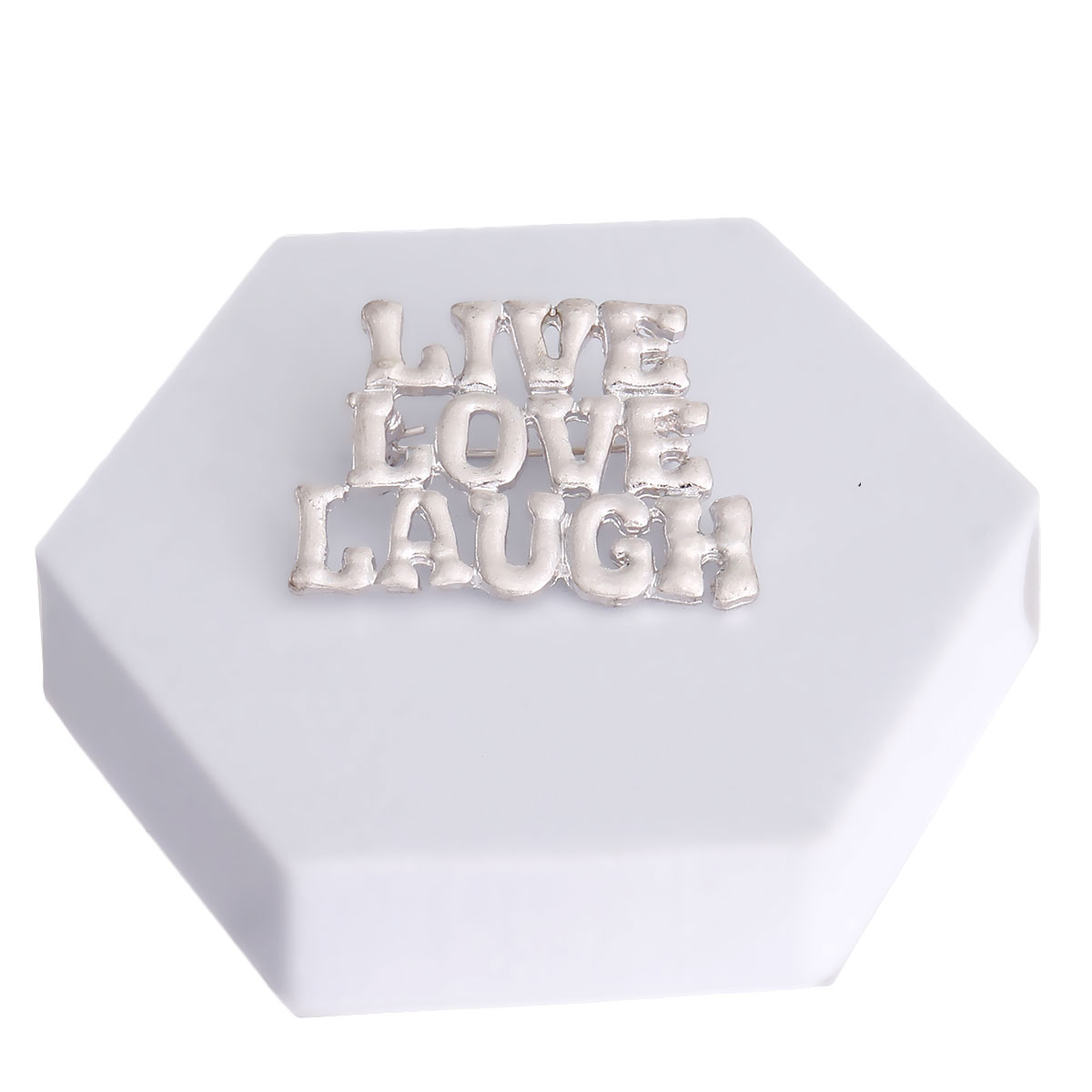 LIVE LOVE LAUGH Silver Pin