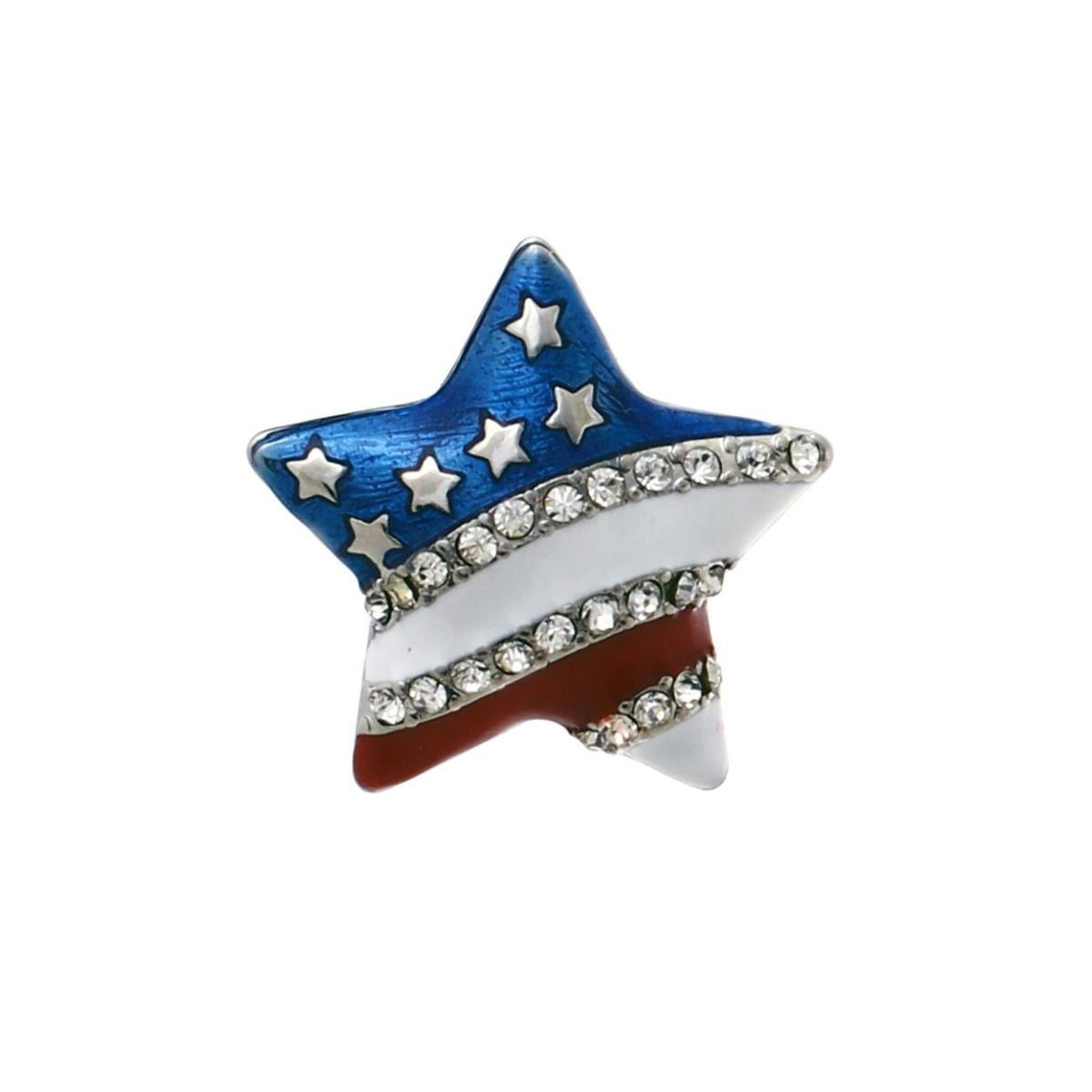 American Flag Star Brooch