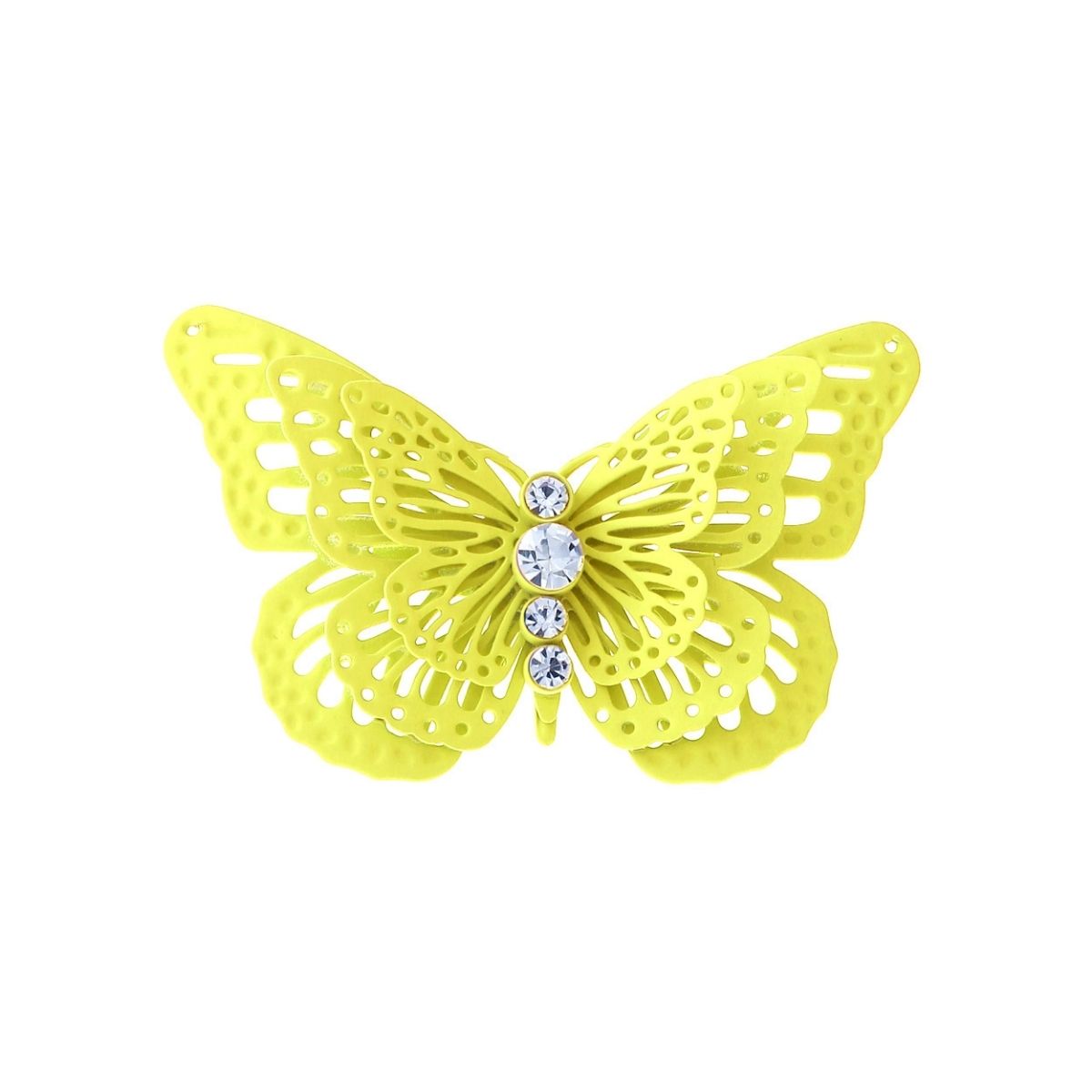 Yellow 3D Butterfly Brooch