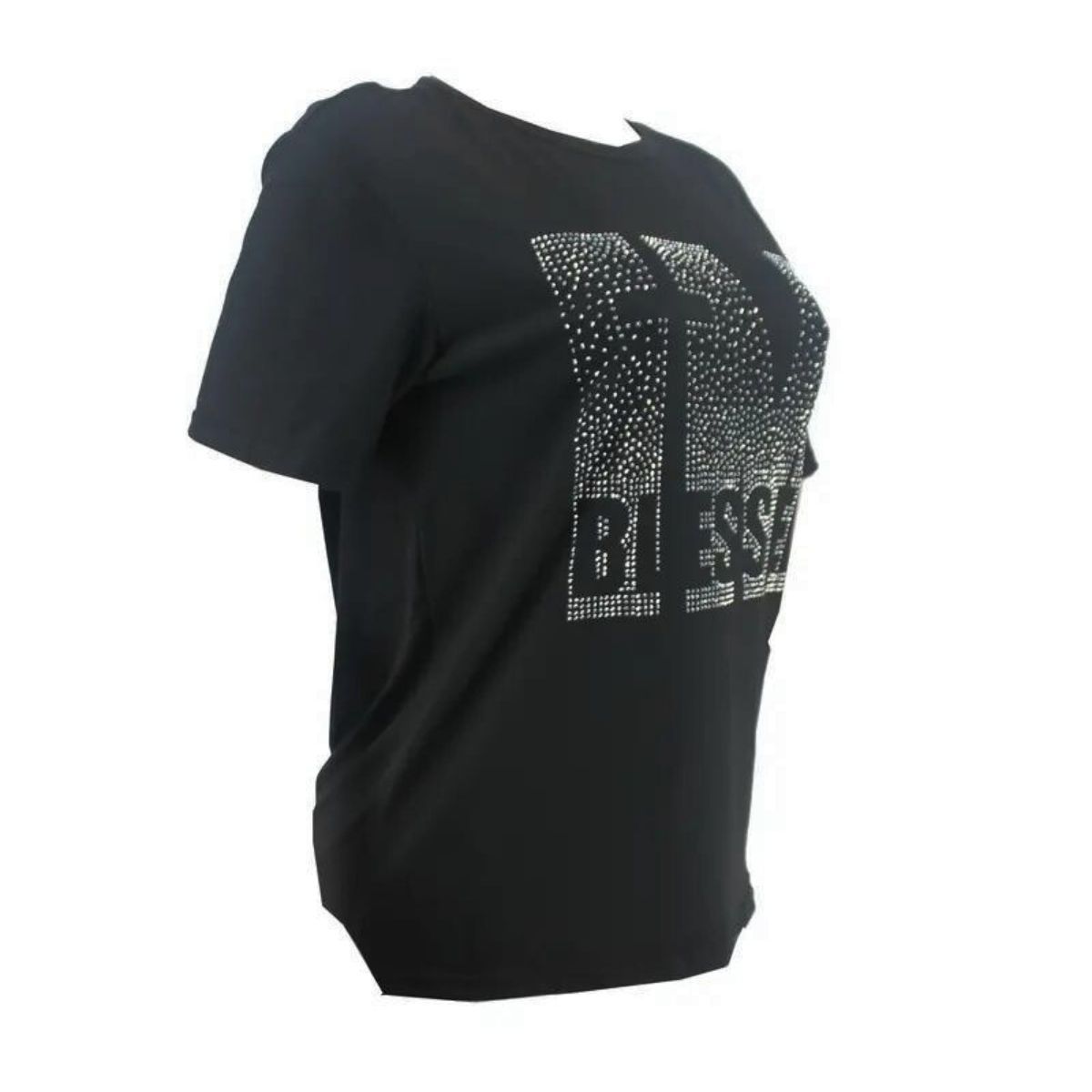 Black S Blessed Bling T Shirt