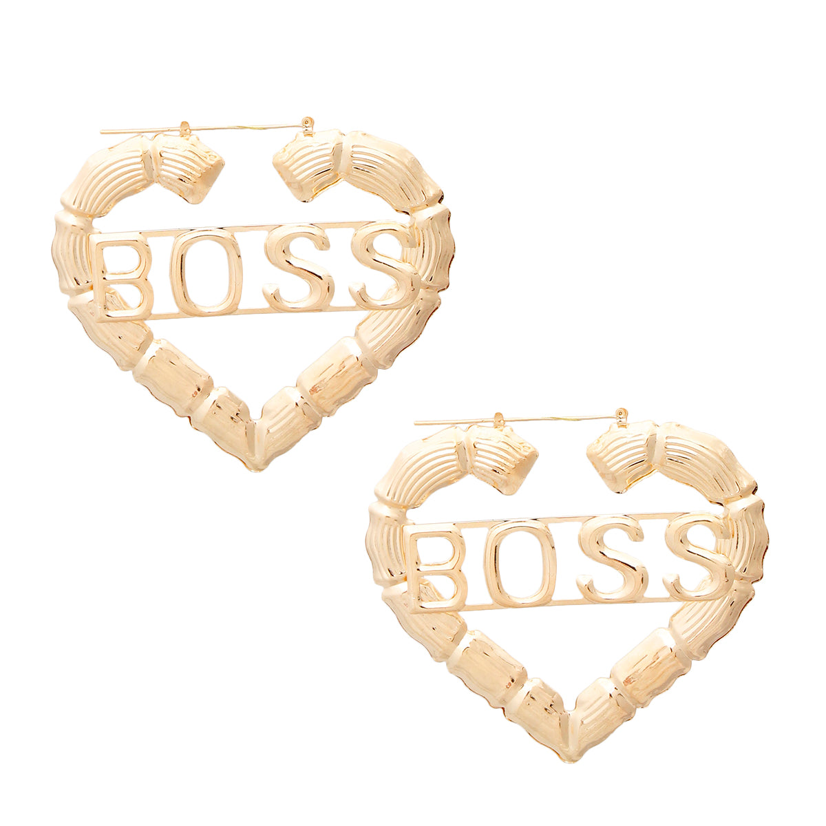 Dozen BOSS Heart Hoop Earrings