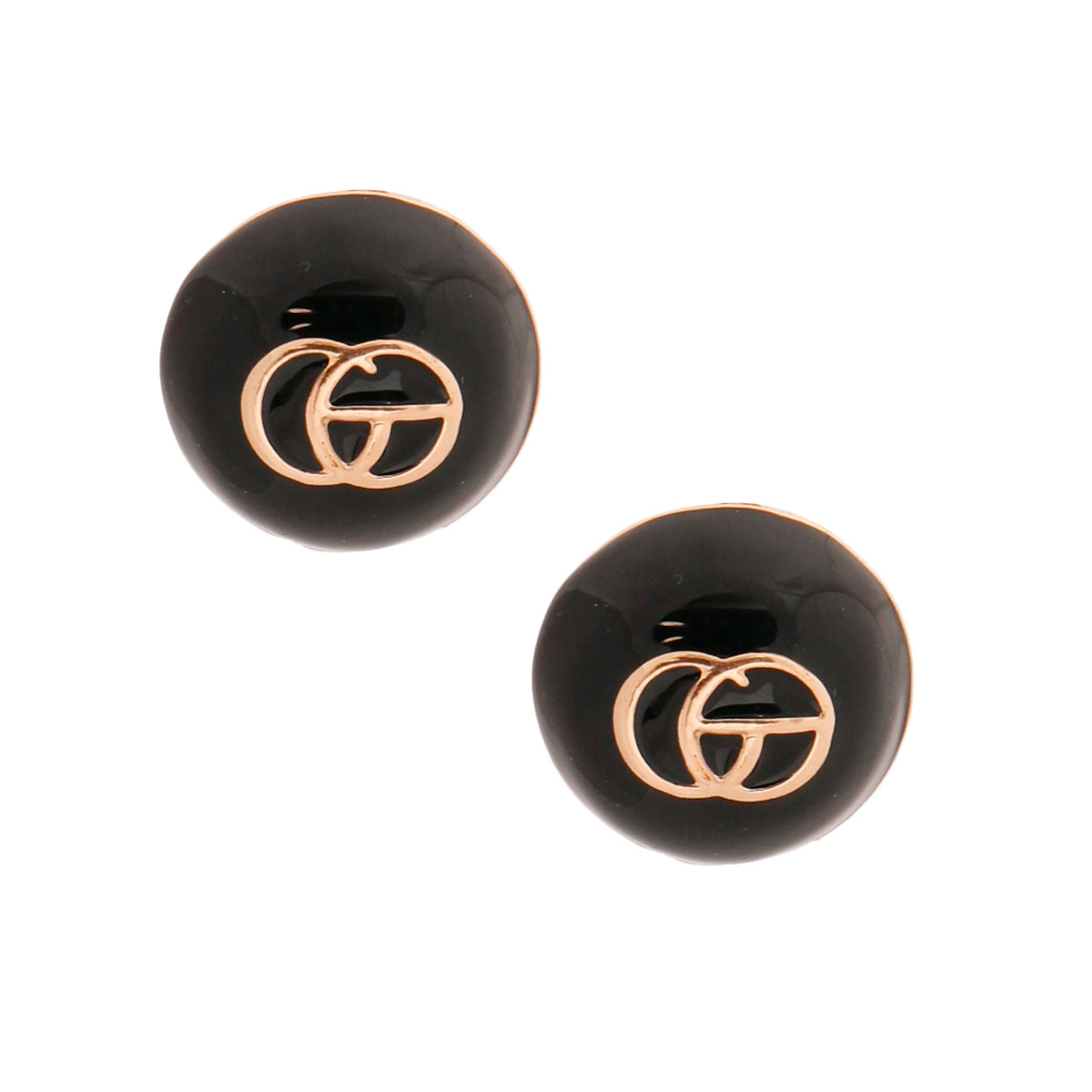 Black and Gold Dome GG Studs