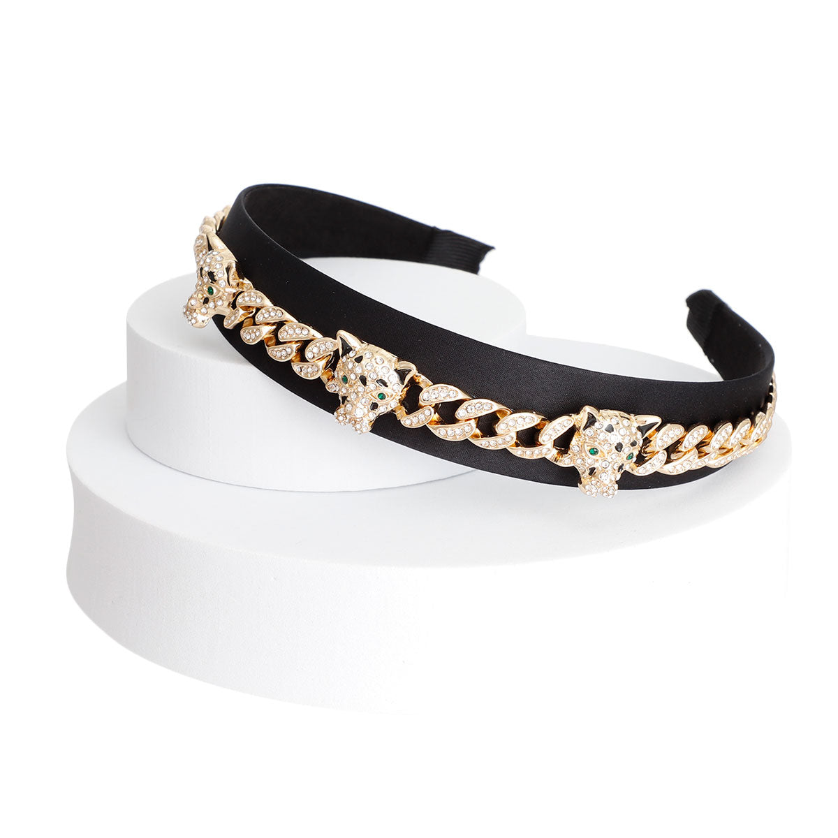 Designer Tiger Iced Chain Headband